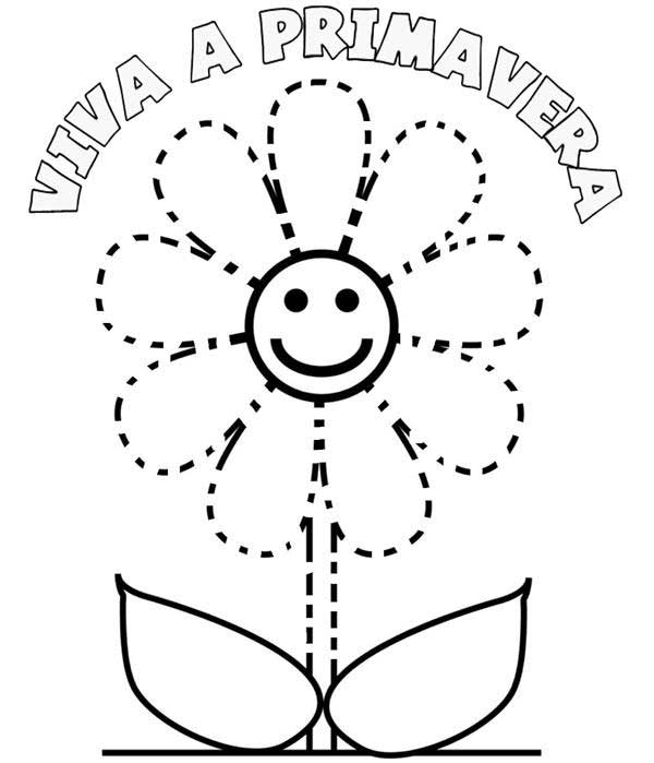 desenhos de primavera simples para imprimir