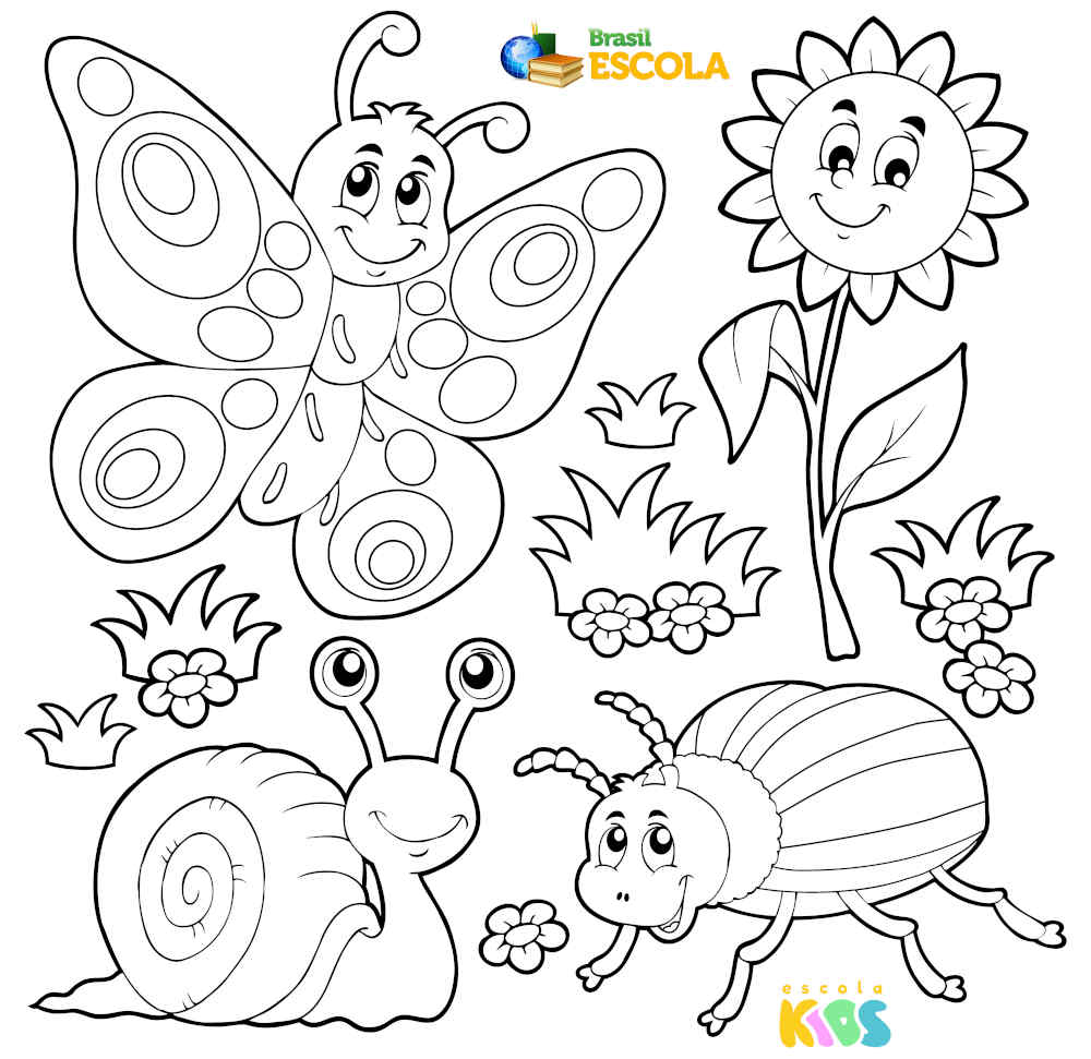 atividade de colorir primavera educação infantil