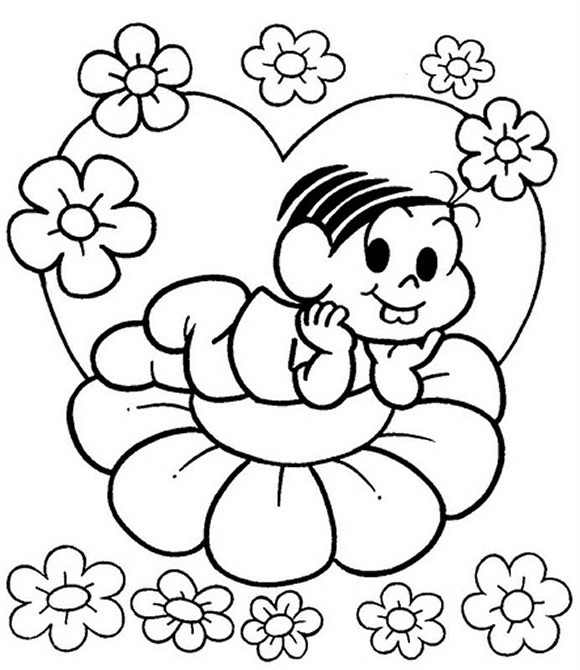 desenhos fofos de primavera para pintar