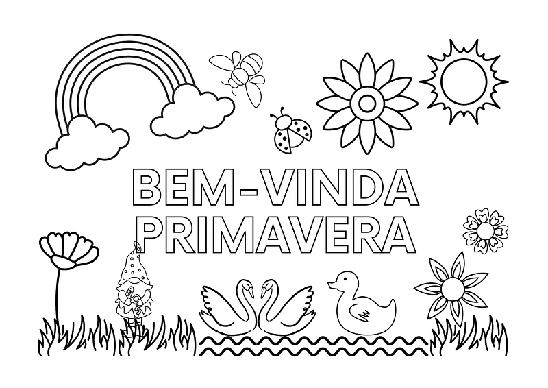 desenhos de pássaros primavera para pintar