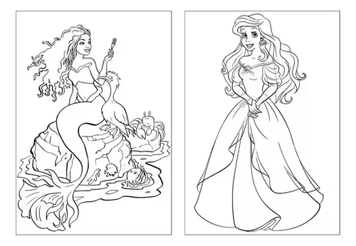 Ariel PNG para colorir