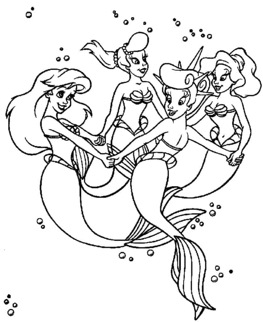 desenhos da Ariel com Ursula