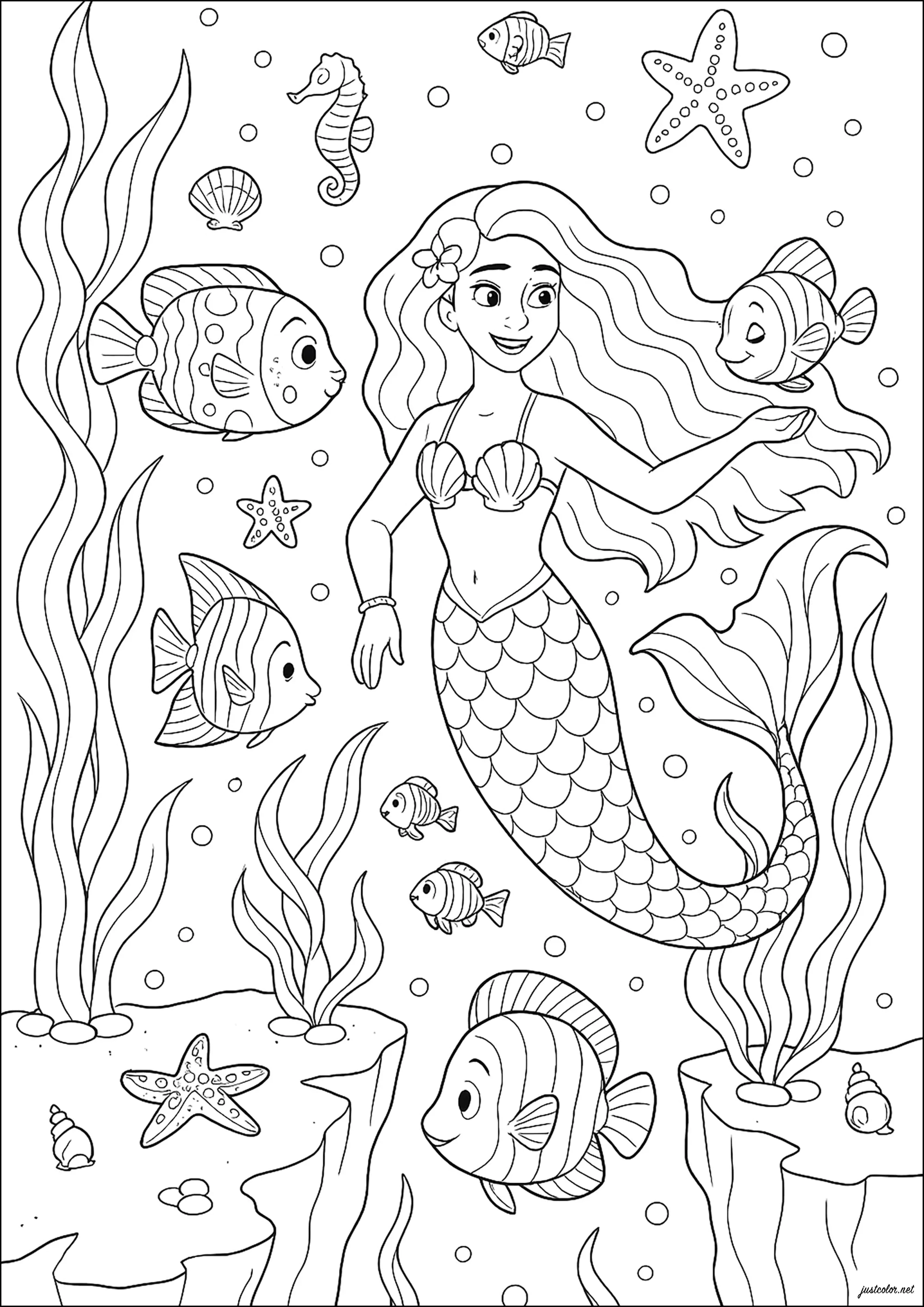 desenhos da Ariel com Ursula