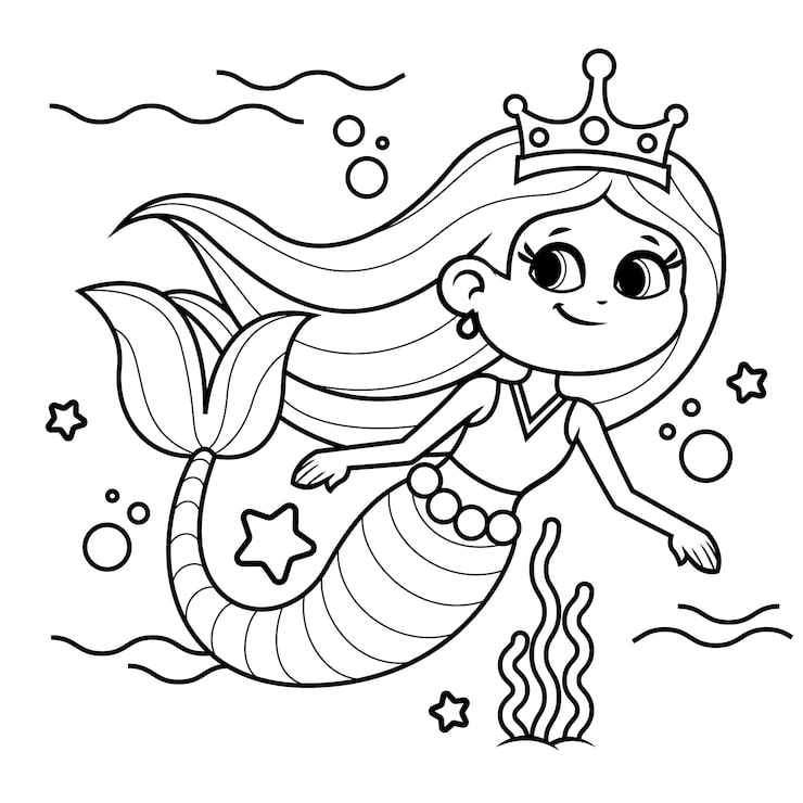 desenho da Ariel em forma humana