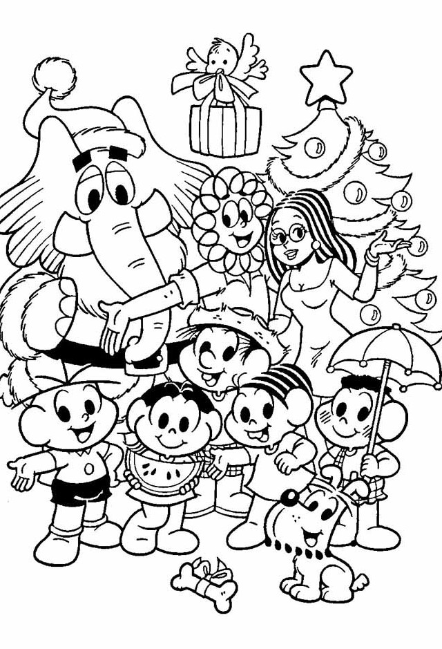 desenhos da Turma da Mônica para escola