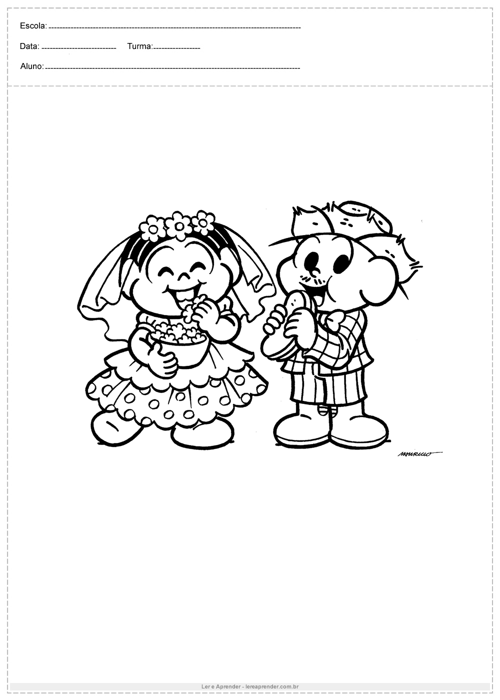 desenho do Chico Bento para colorir