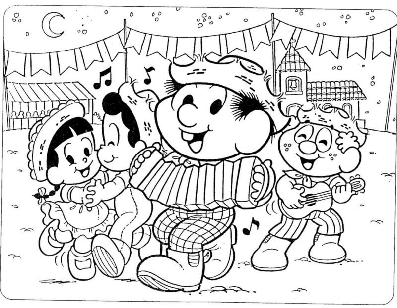 livro de colorir Turma da Mônica