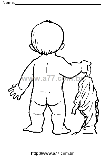 desenho para pintar fralda de bebê