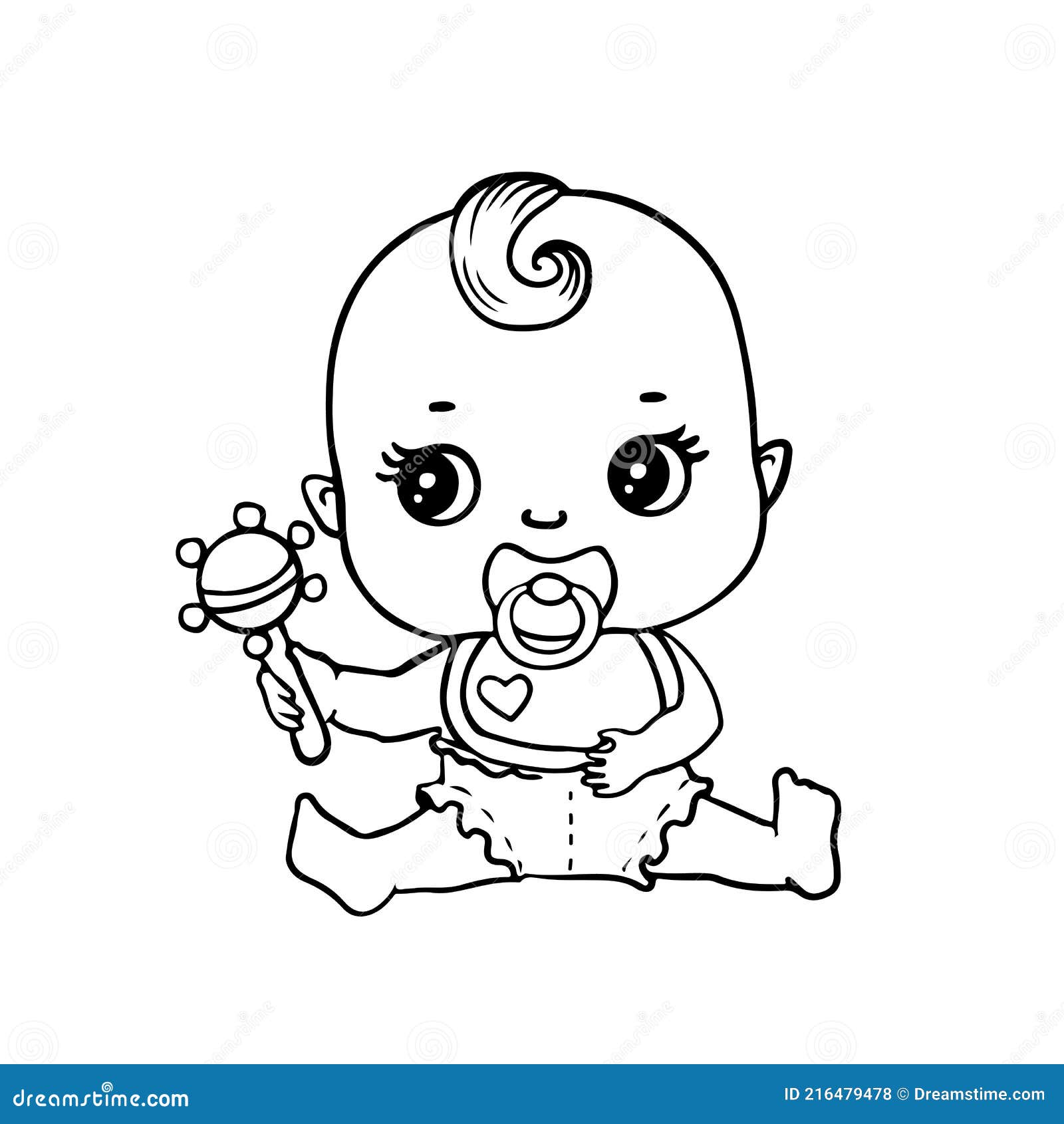atividade infantil colorir bebê