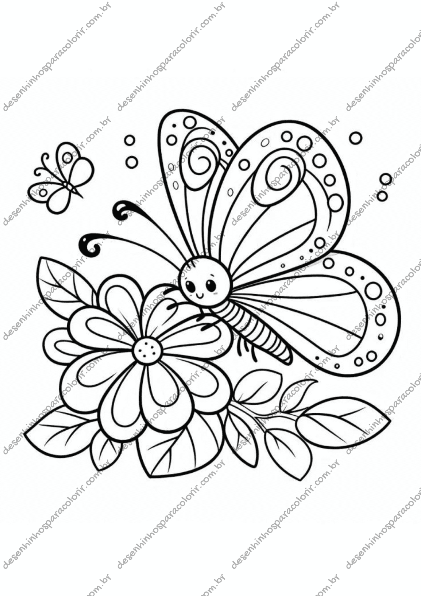 borboleta para colorir infantil