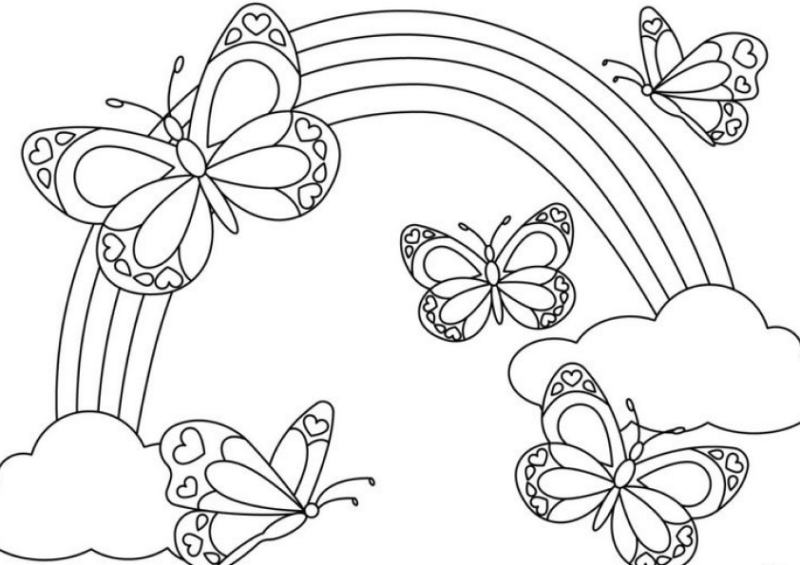 desenho de borboleta fofo para colorir