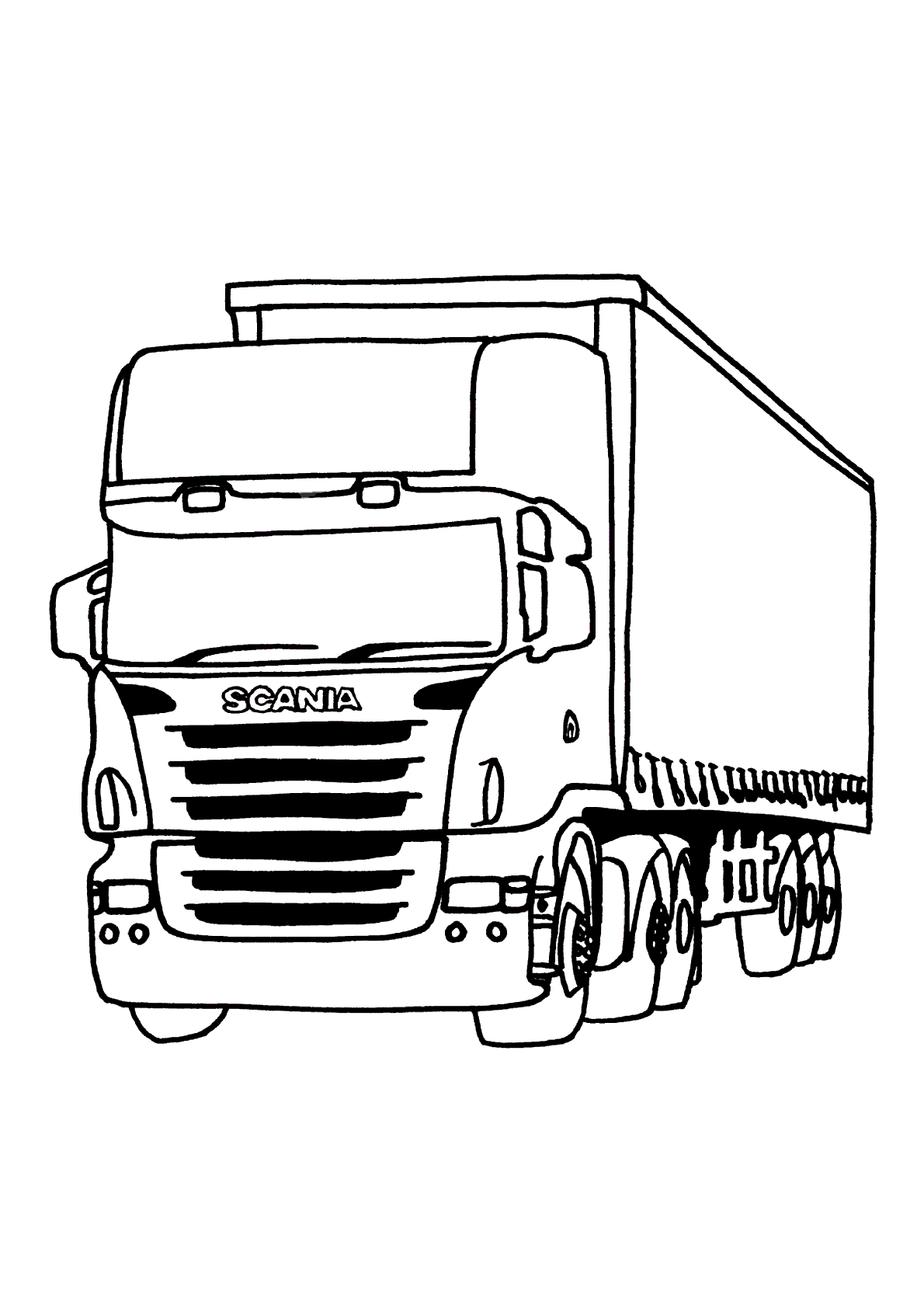 desenho de caminhão antigo para colorir
