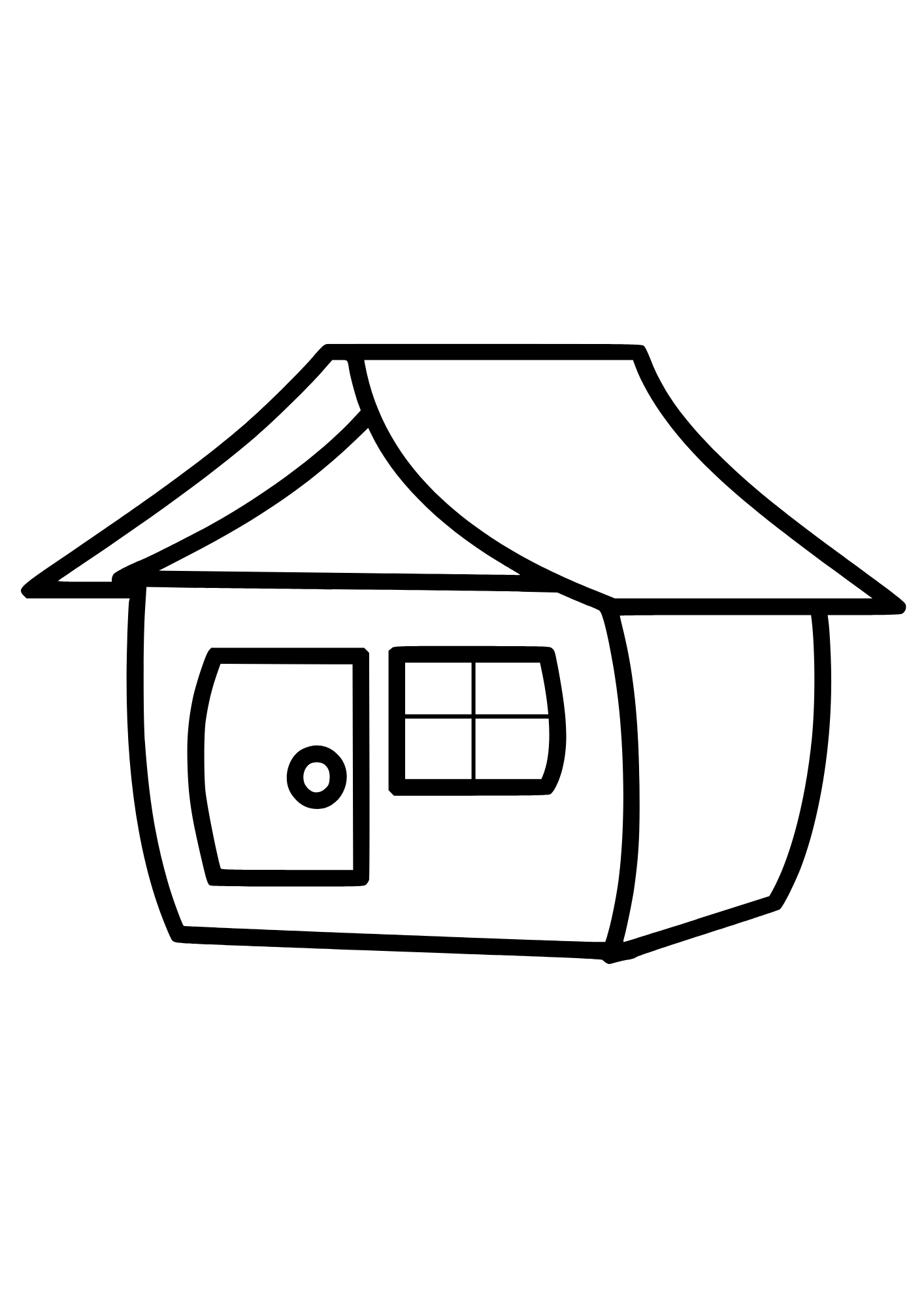 desenho de casa simples para colorir