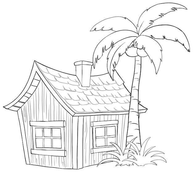 desenhos de casas com jardim para colorir
