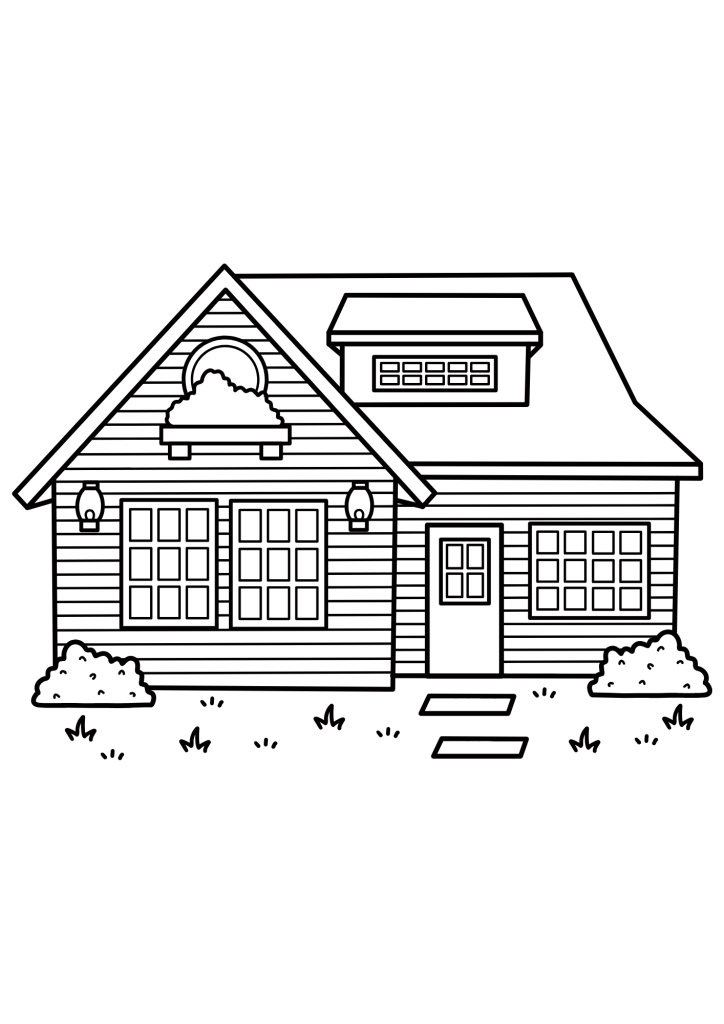 desenho de casa simples para colorir