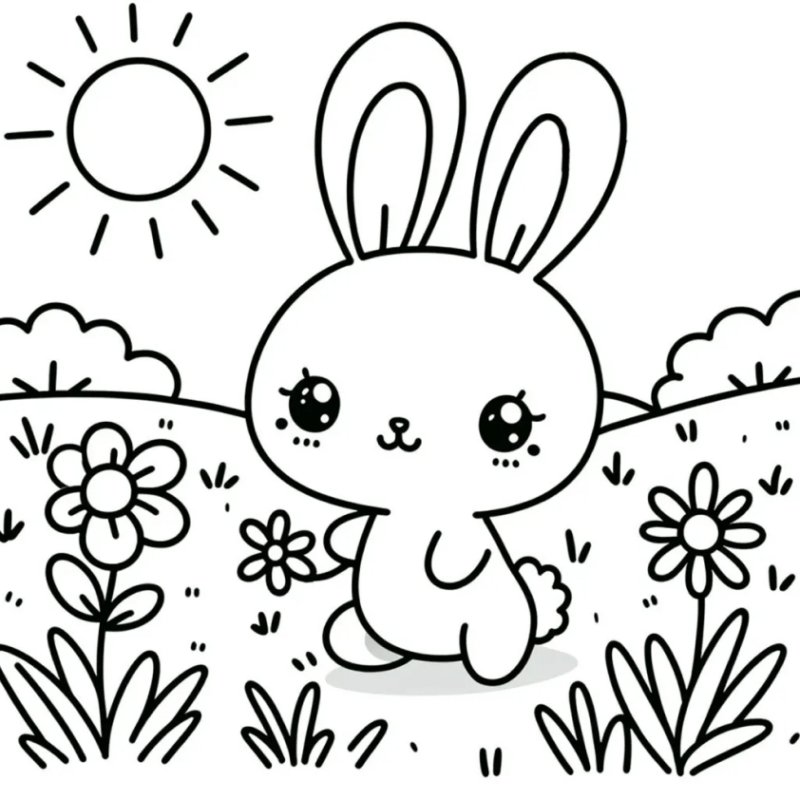 desenhos de coelhos para imprimir e pintar