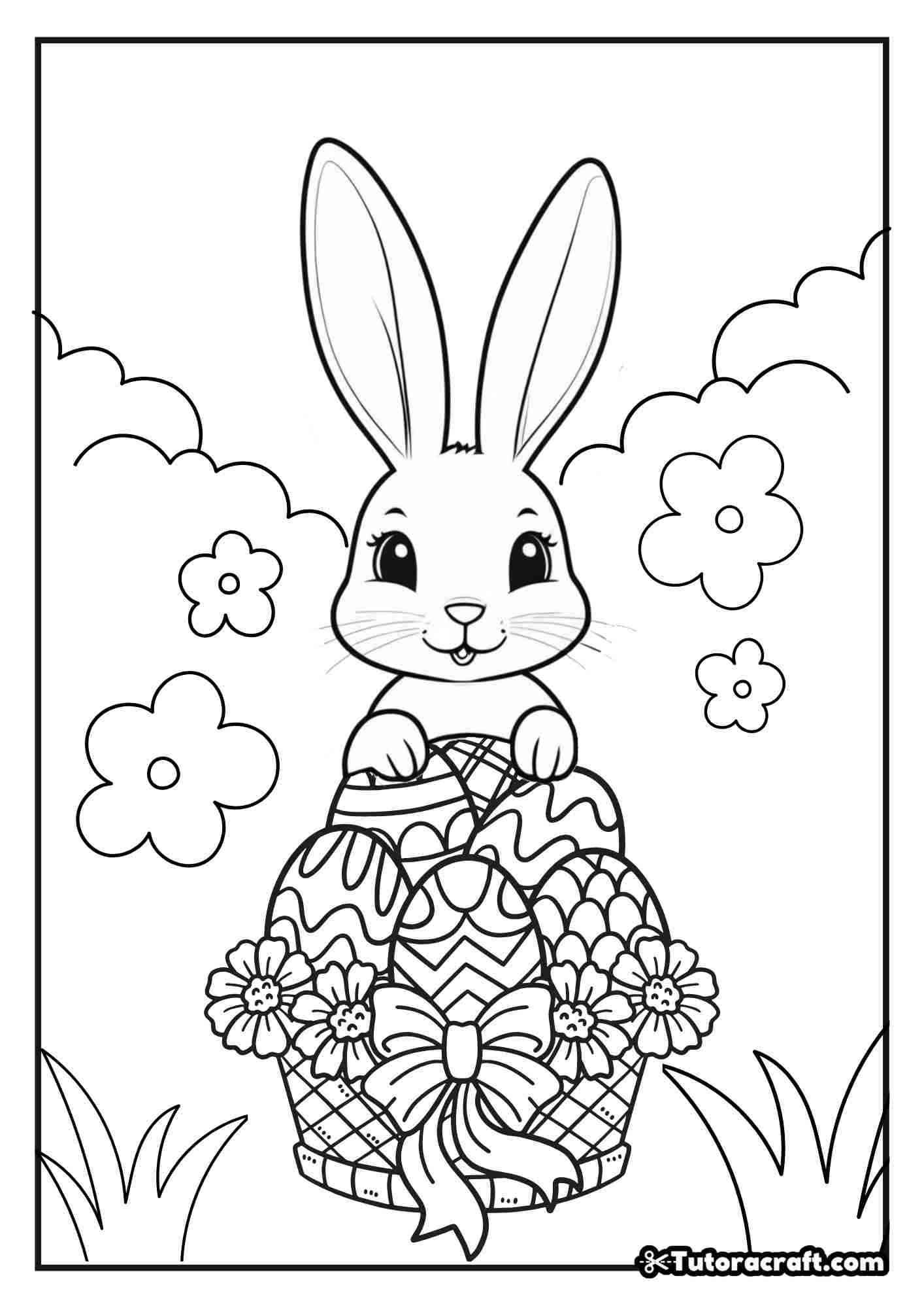 desenho de coelho realista para colorir