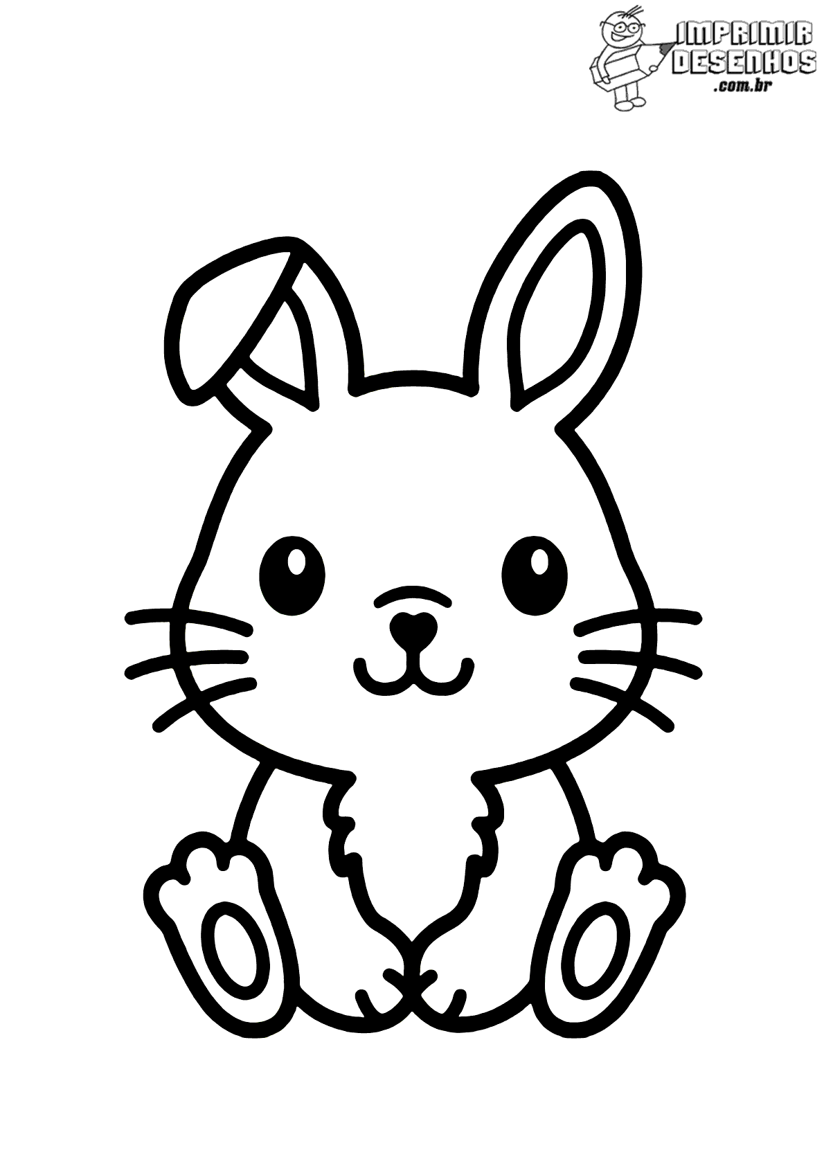 desenho de coelho simples para crianças