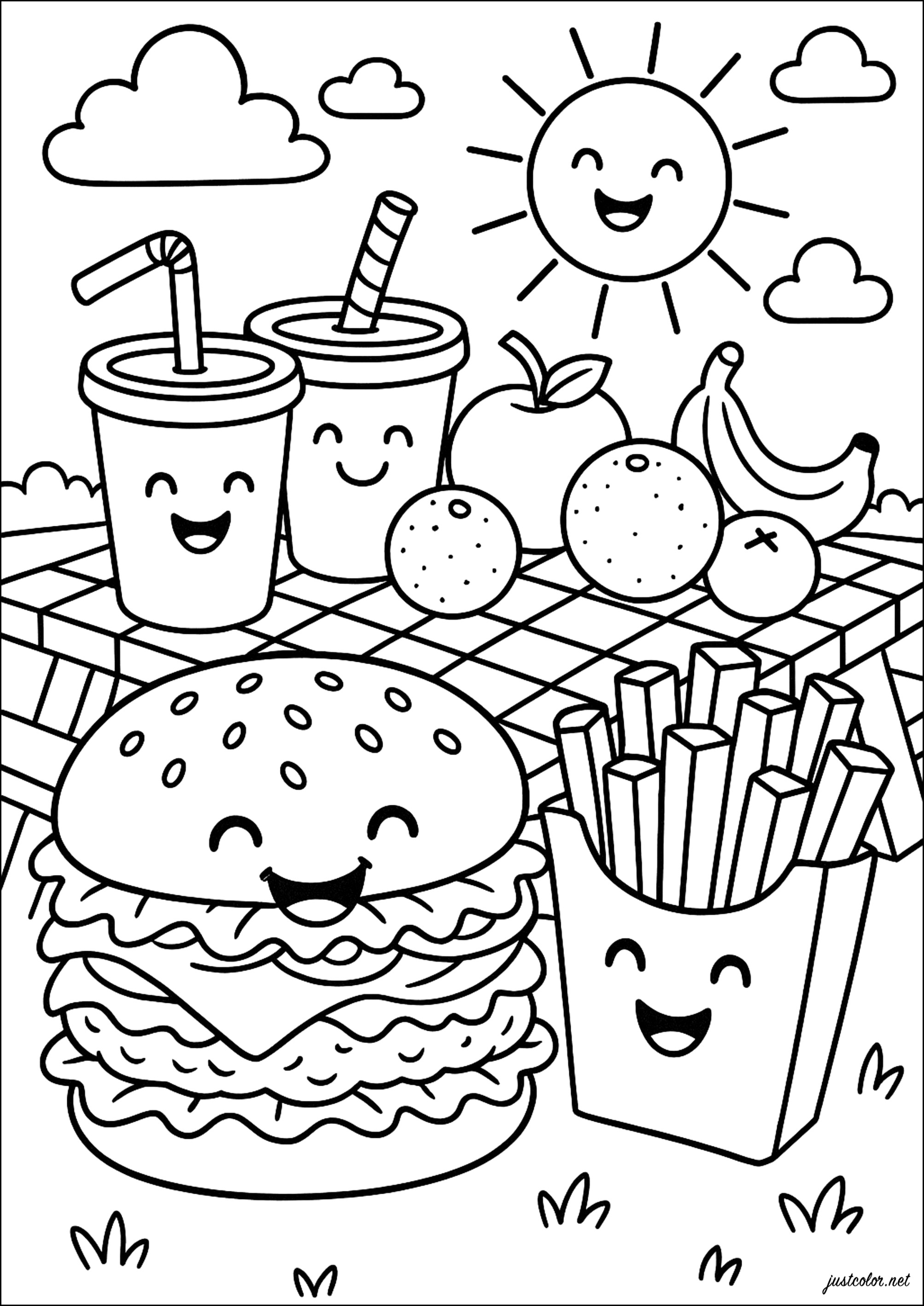 desenhos de alimentos para crianças