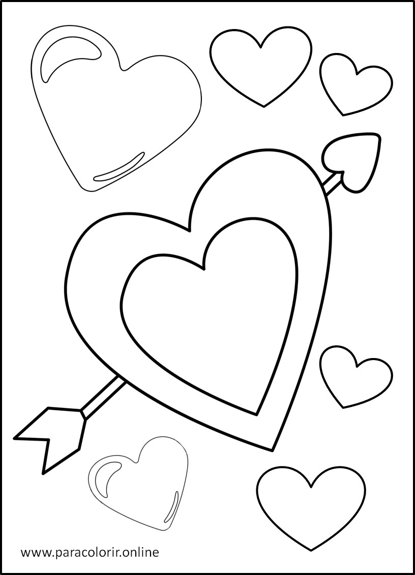 desenho de coração para imprimir