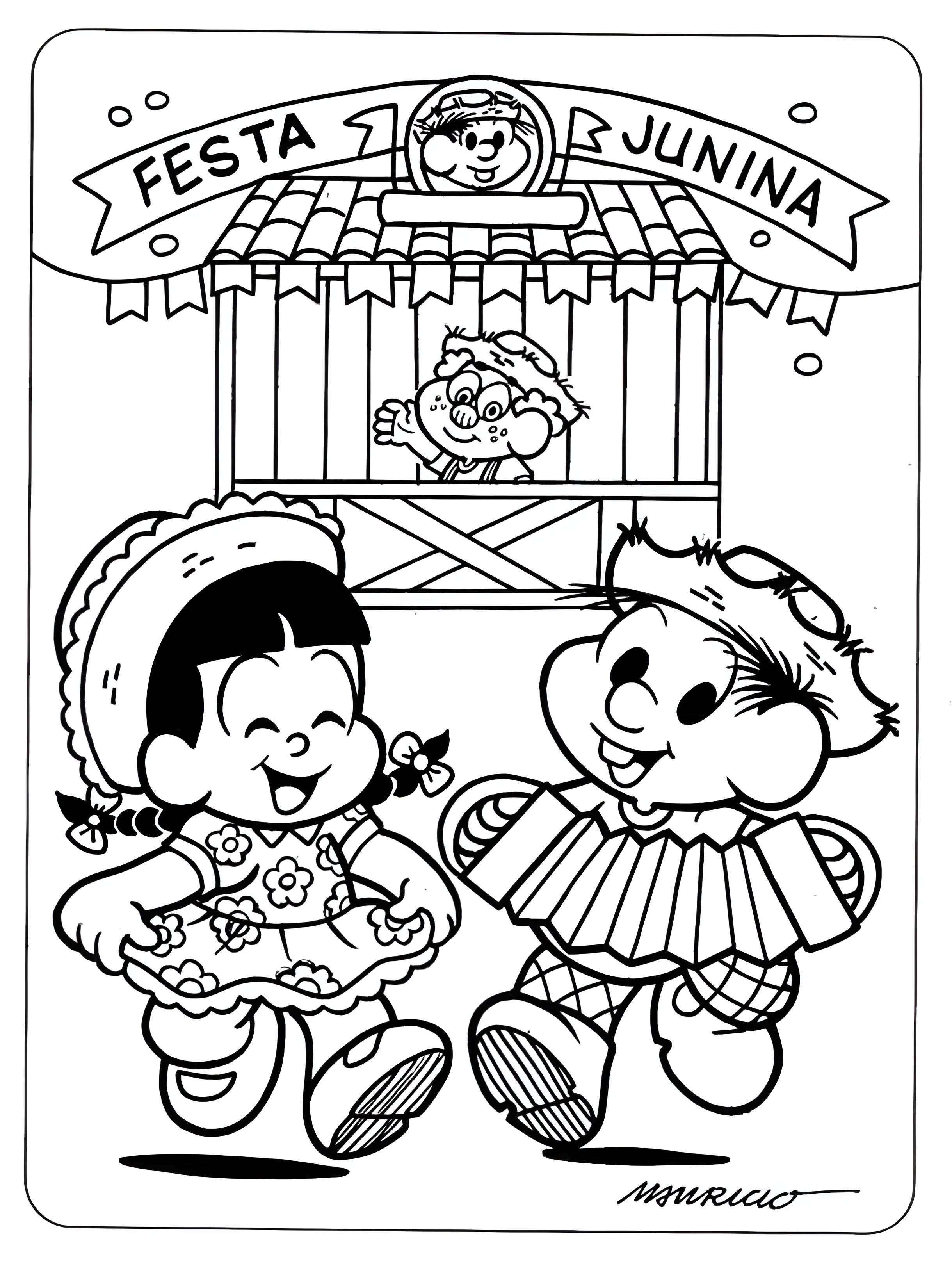 desenho de balão junino para imprimir