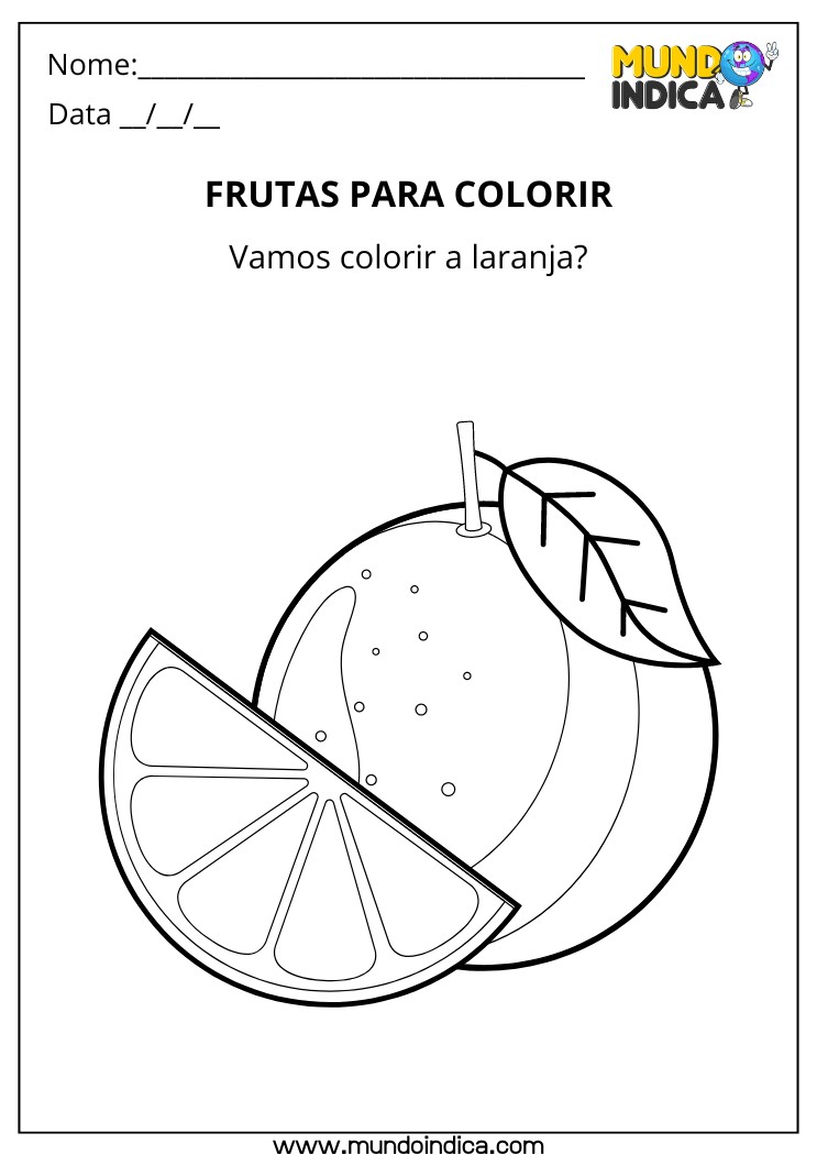 frutas para pintar e imprimir
