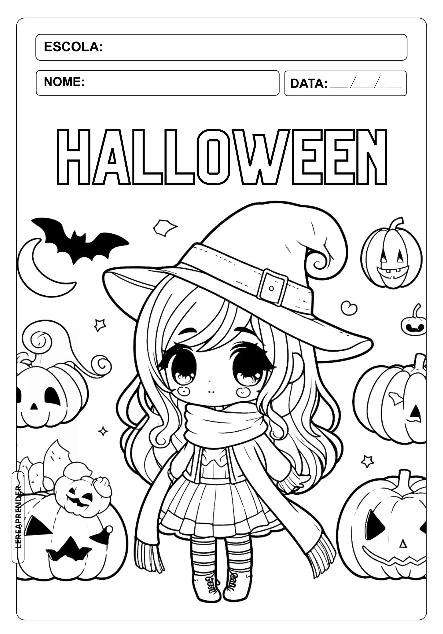 atividade de halloween para crianças