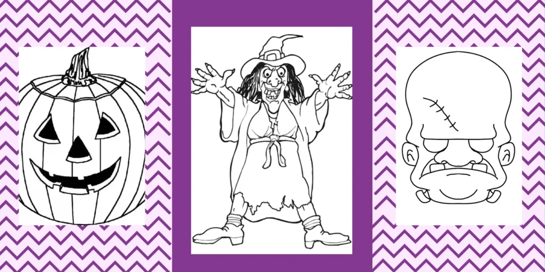 desenhos de personagens de halloween para colorir