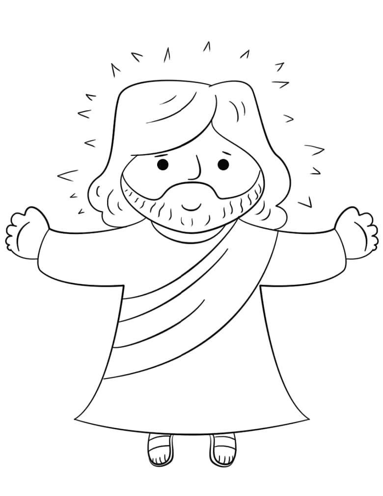 desenho de páscoa de jesus para colorir