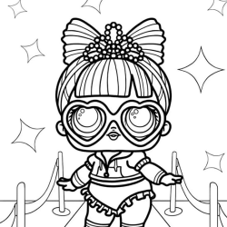desenho para colorir LOL Super BB