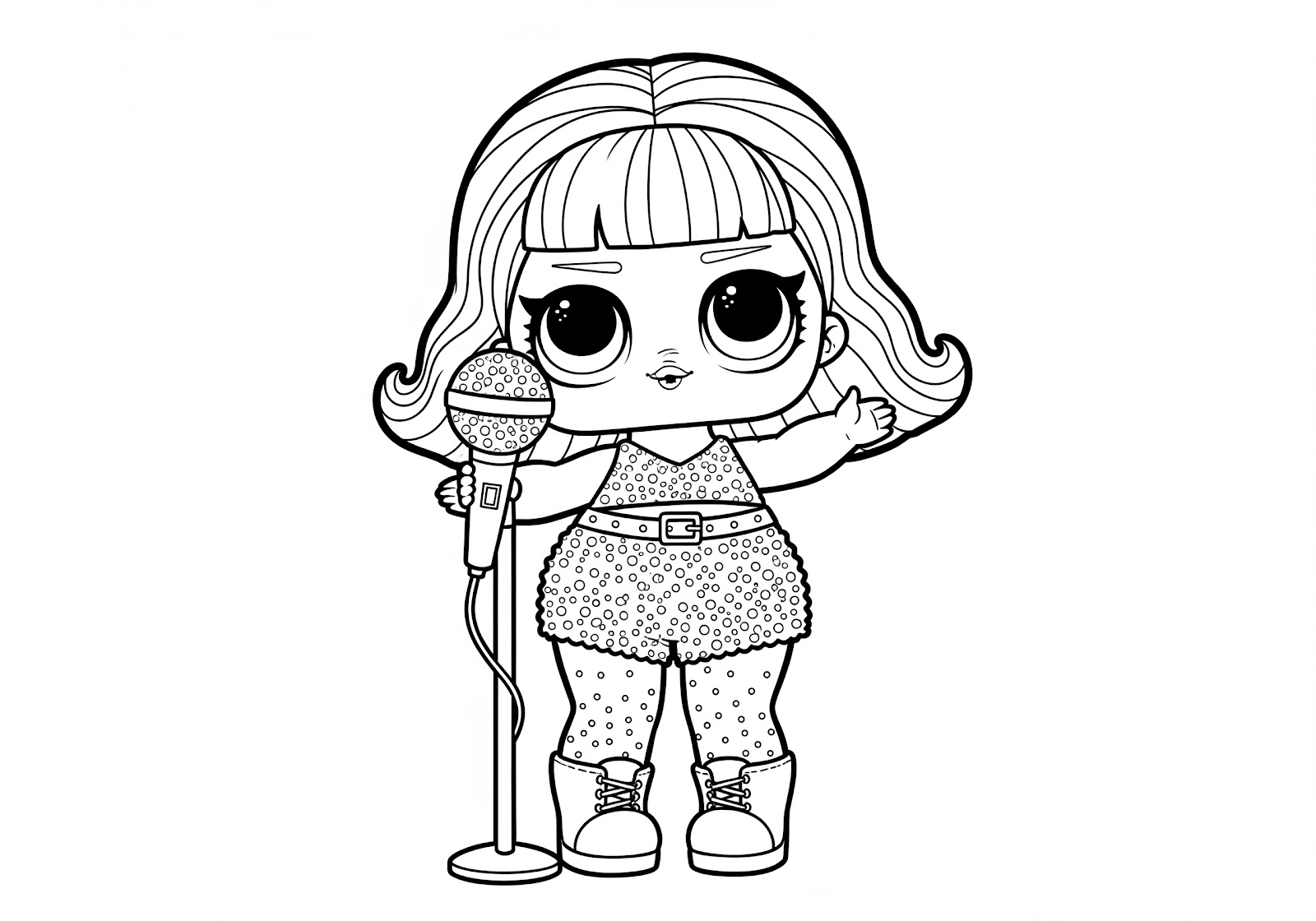desenho para colorir LOL Super BB
