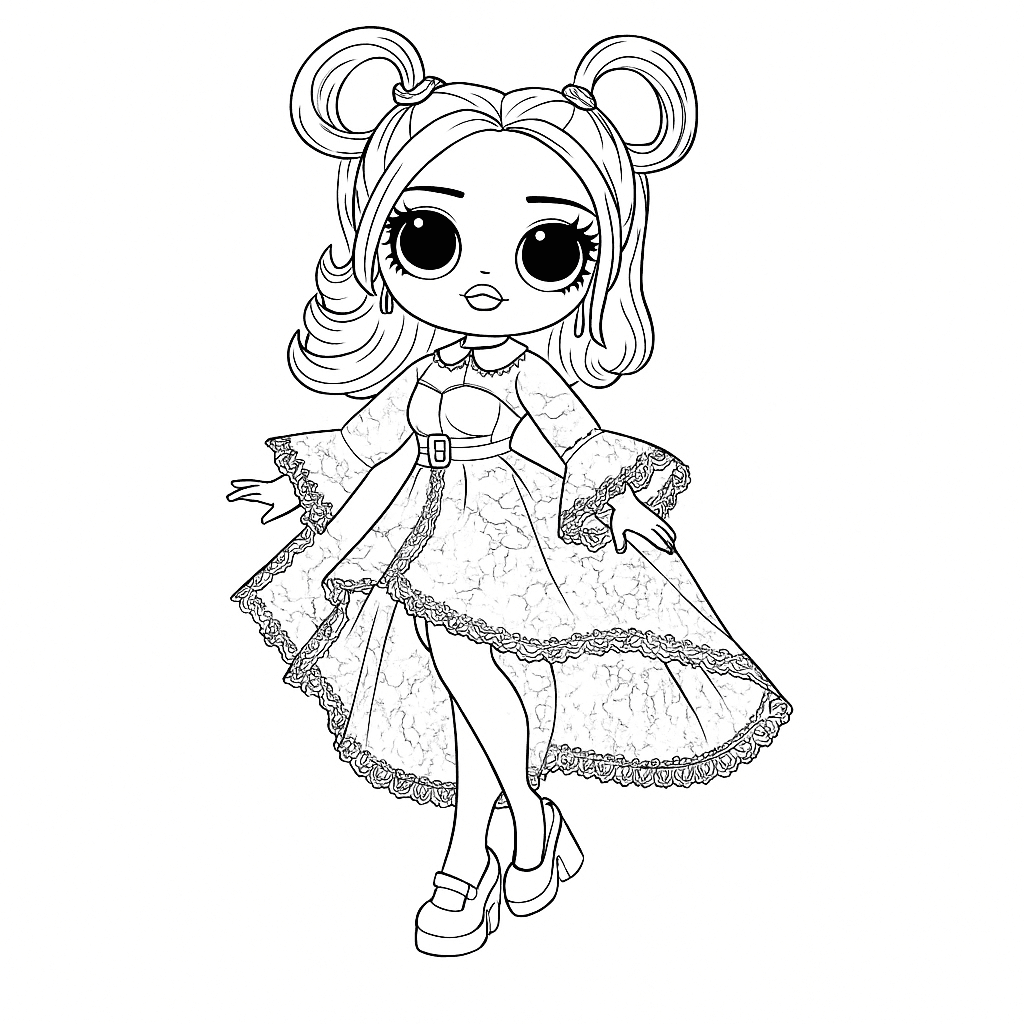 desenho para colorir LOL Glitter