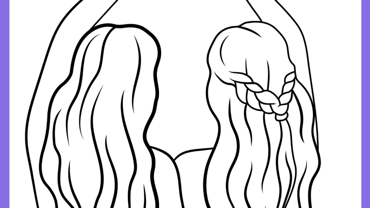 amigas para colorir estilo tumblr