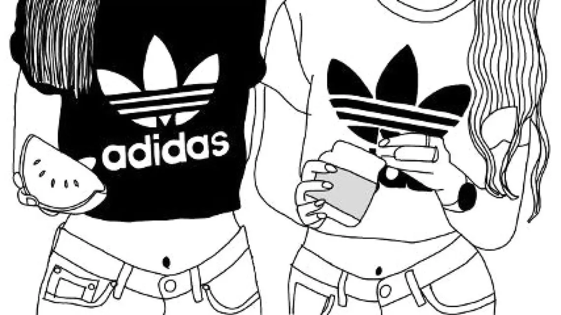 amigas para colorir estilo tumblr