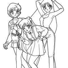silhuetas de amigas tumblr para colorir