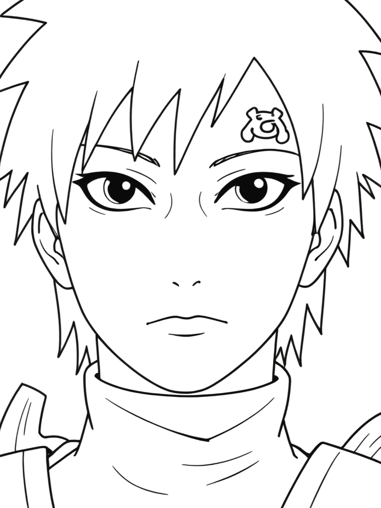desenho naruto chibi para colorir