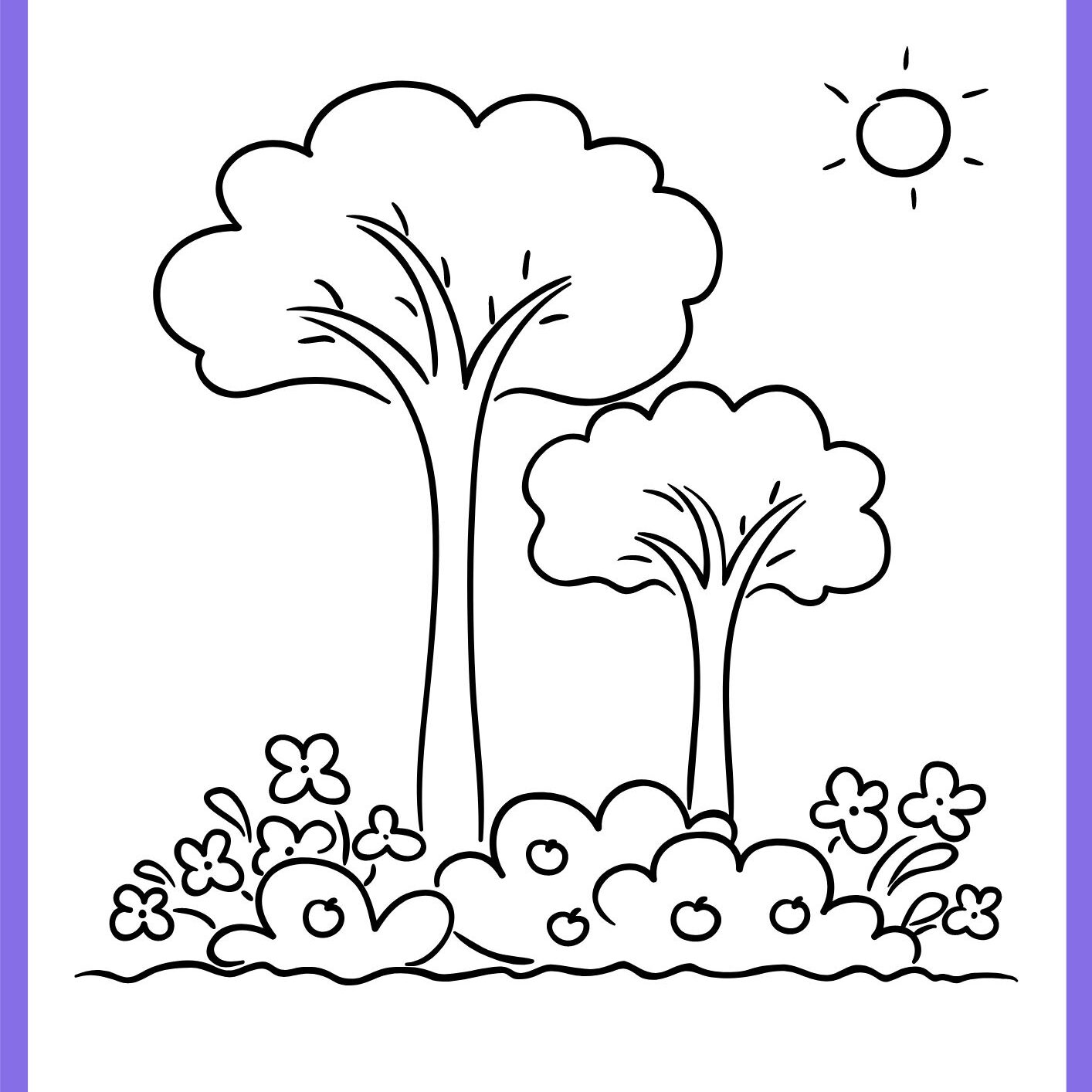 desenho de paisagem rural para pintar