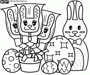 simbolos da pascoa para colorir