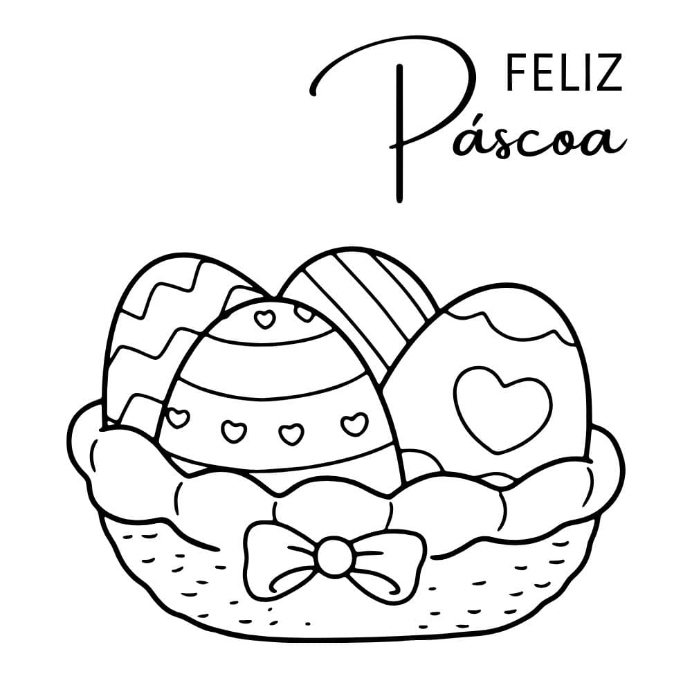 pascoa para colorir nivel iniciante