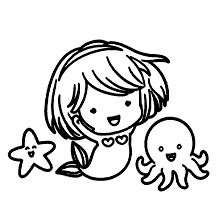 sereia fácil de desenhar
