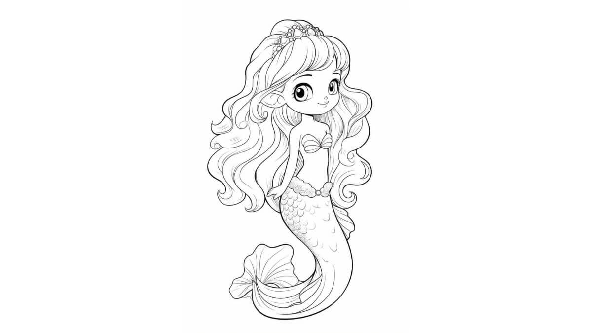 sereia fácil de desenhar