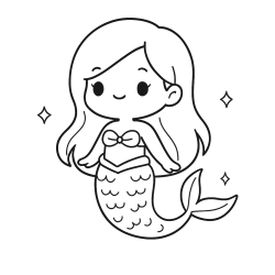 desenho de sereia com cauda