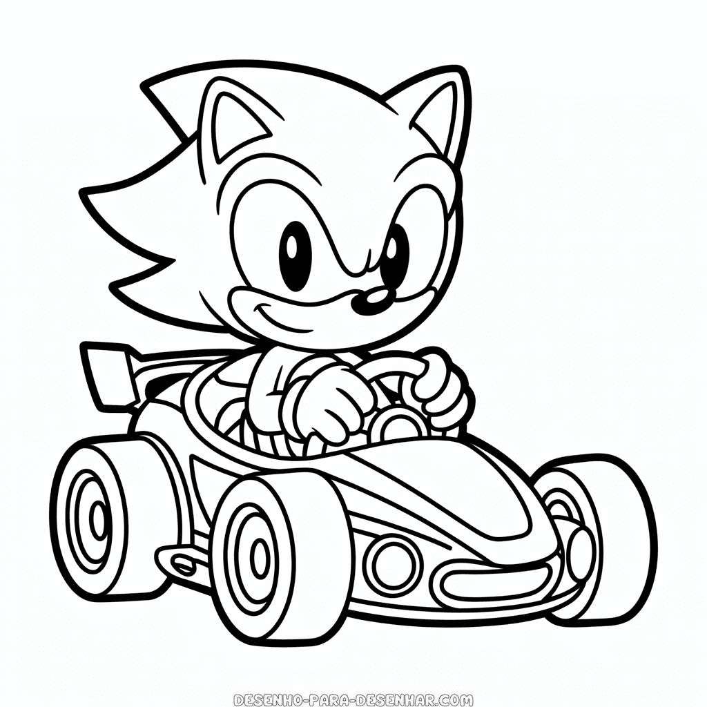 sonic e amigos para colorir