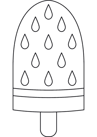 desenho de sorvete kawaii para colorir
