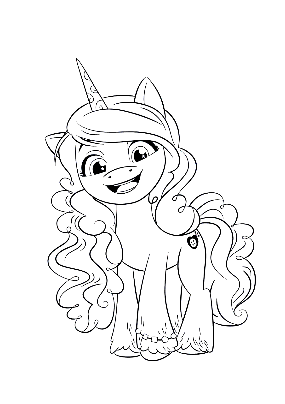 desenho unicórnio mágico para colorir
