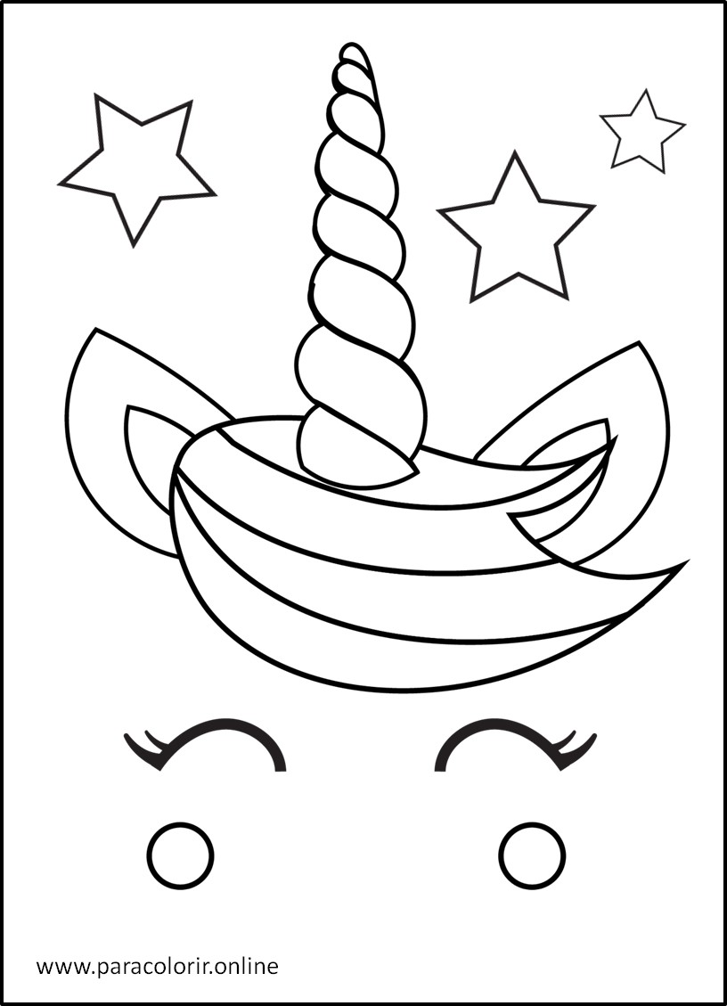 desenho unicórnio simples para colorir