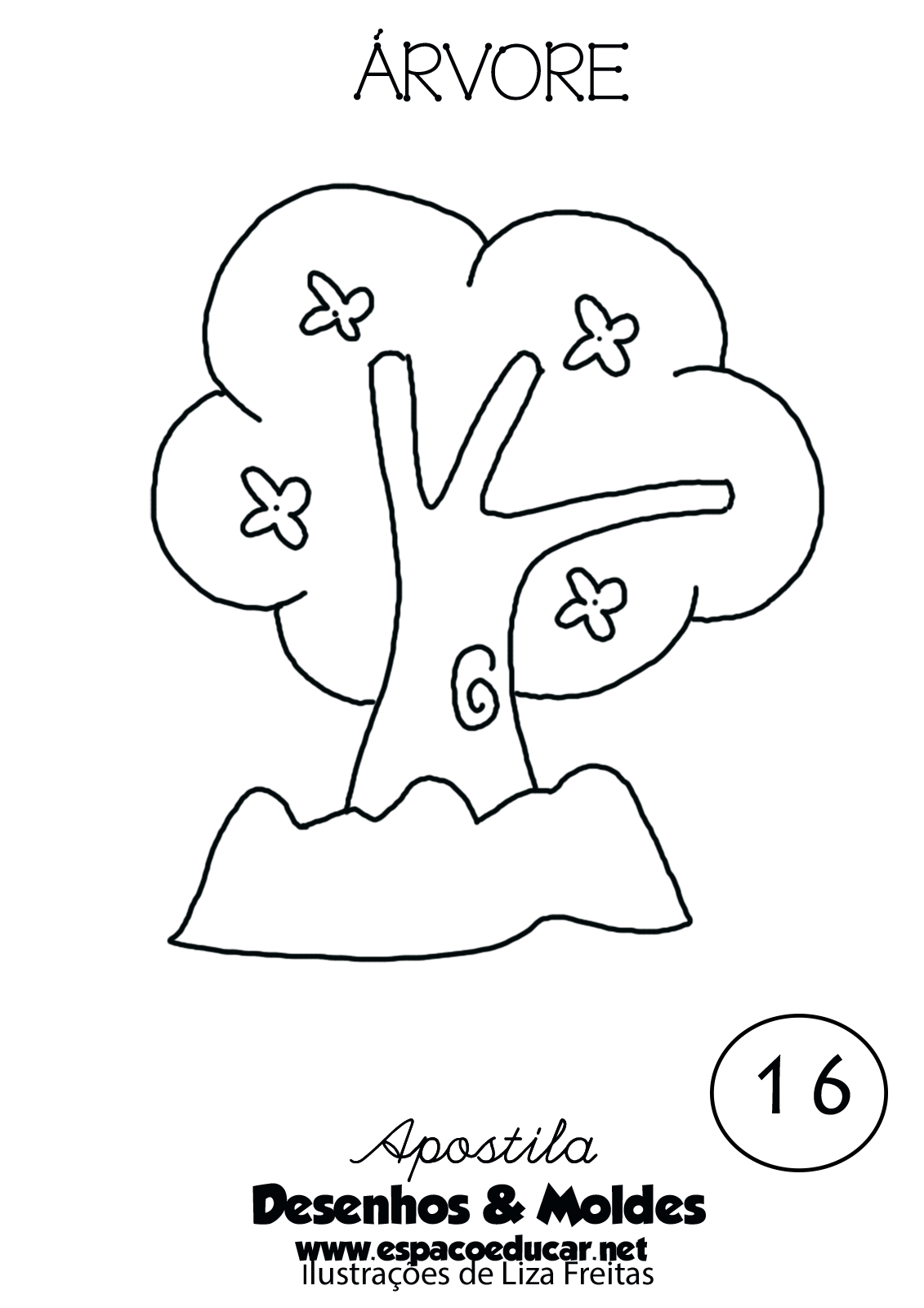 desenho para colorir plantando árvore