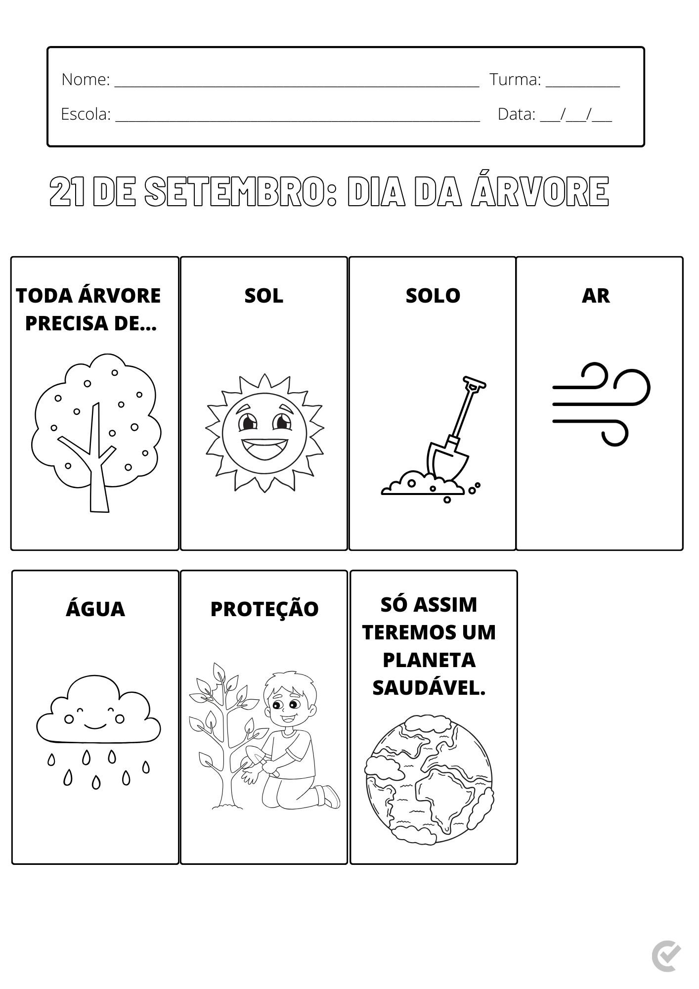 desenho dia da arvore para imprimir