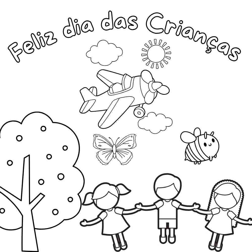 desenho dia das crianças para imprimir