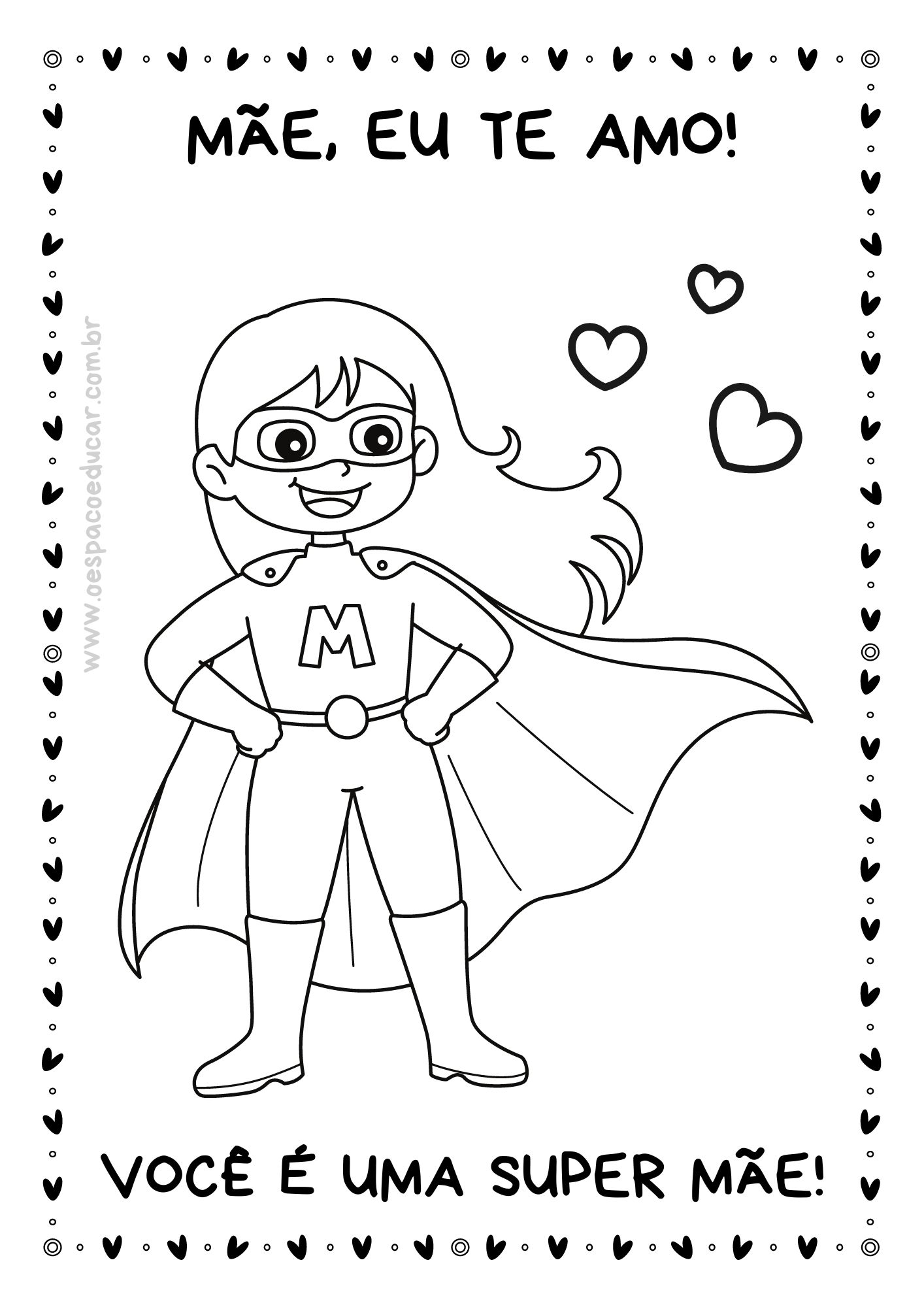 desenhos dia das mães para colorir grátis